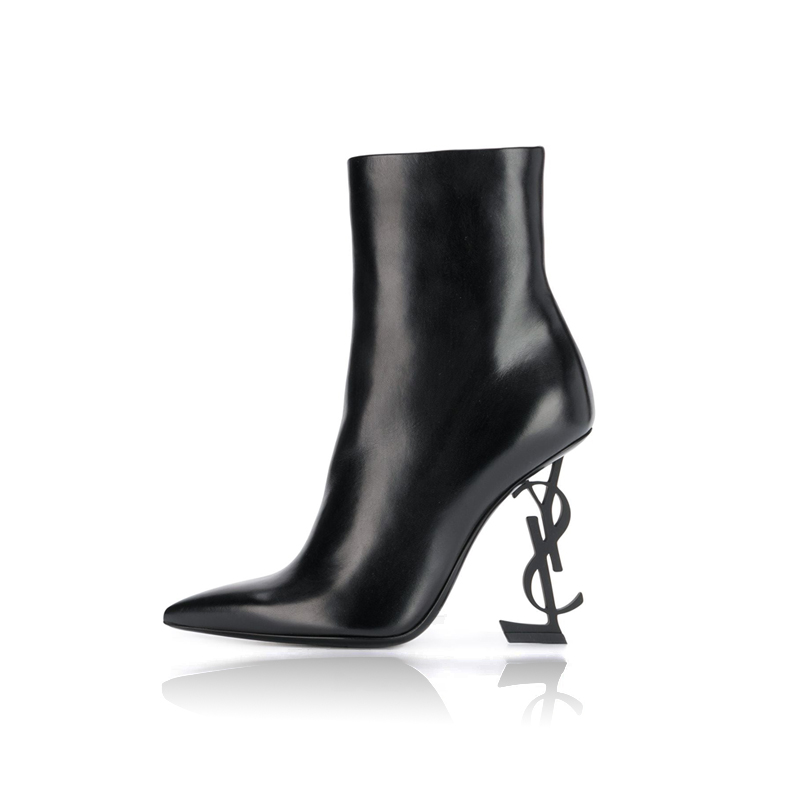 Saint Laurent Women's Opum Black Ankle Boots YSL ankle boots (4)