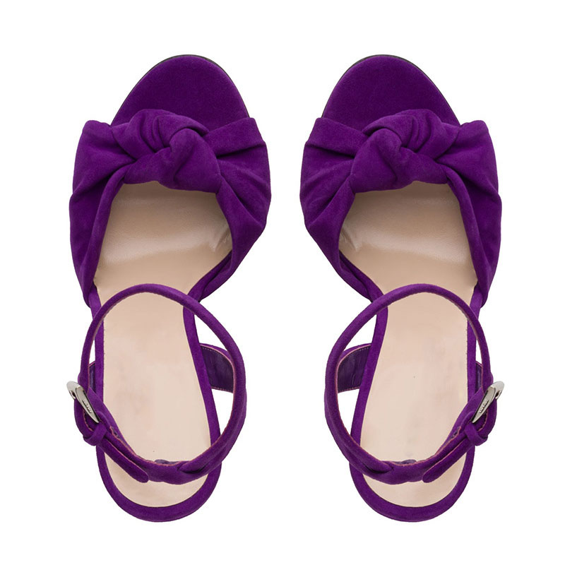 ayak bileği tokalı özel renk yuvarlak burunlu sandaletler (3)
