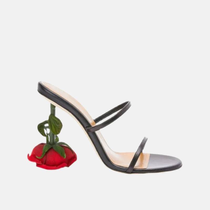 Open Toe Rose Special Shaped High Heels Women Sandals