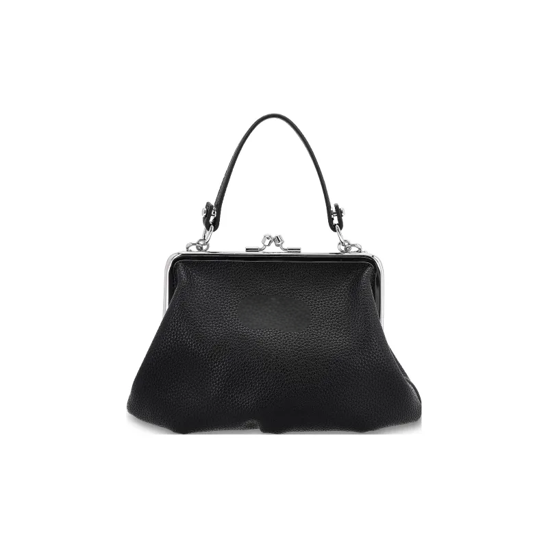 Black Dumpling Bag with Detachable Strap