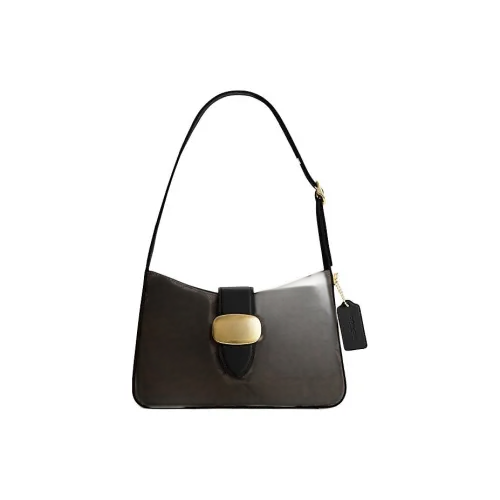 Custom Leather Clogs Companion Bag - Medium Brown & Black Handbag