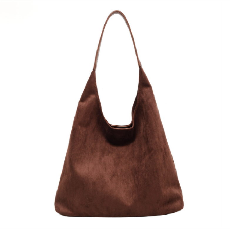 Street-Style Suede Bucket Bag