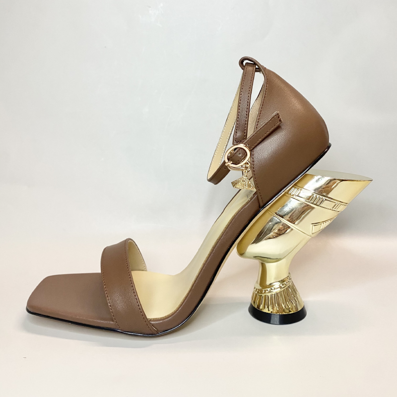 XINZIRAIN Custom Cleopatra-Inspired Strappy Leather Clogs