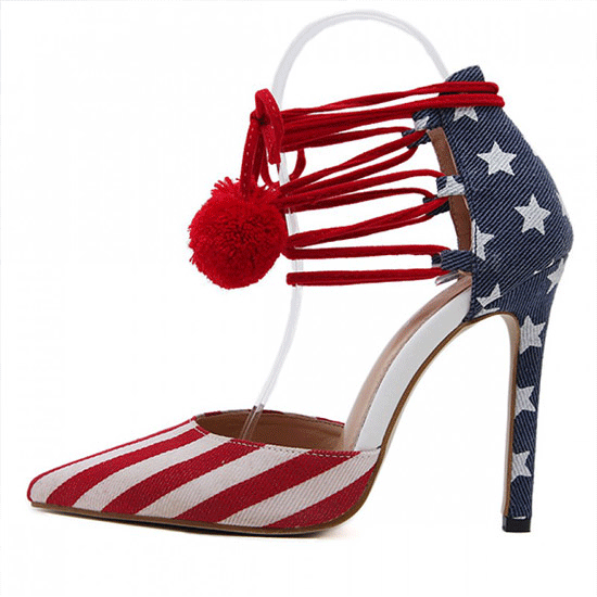 Custom USA Flags High Heels