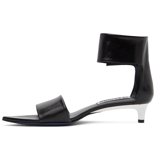 JIL SANDER Black Pointed Heeled Sandals