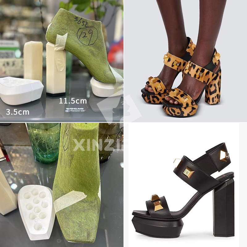 Square-Toe Platform Sandal Mold