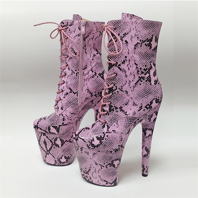 Snake skin print High heel dance shoes