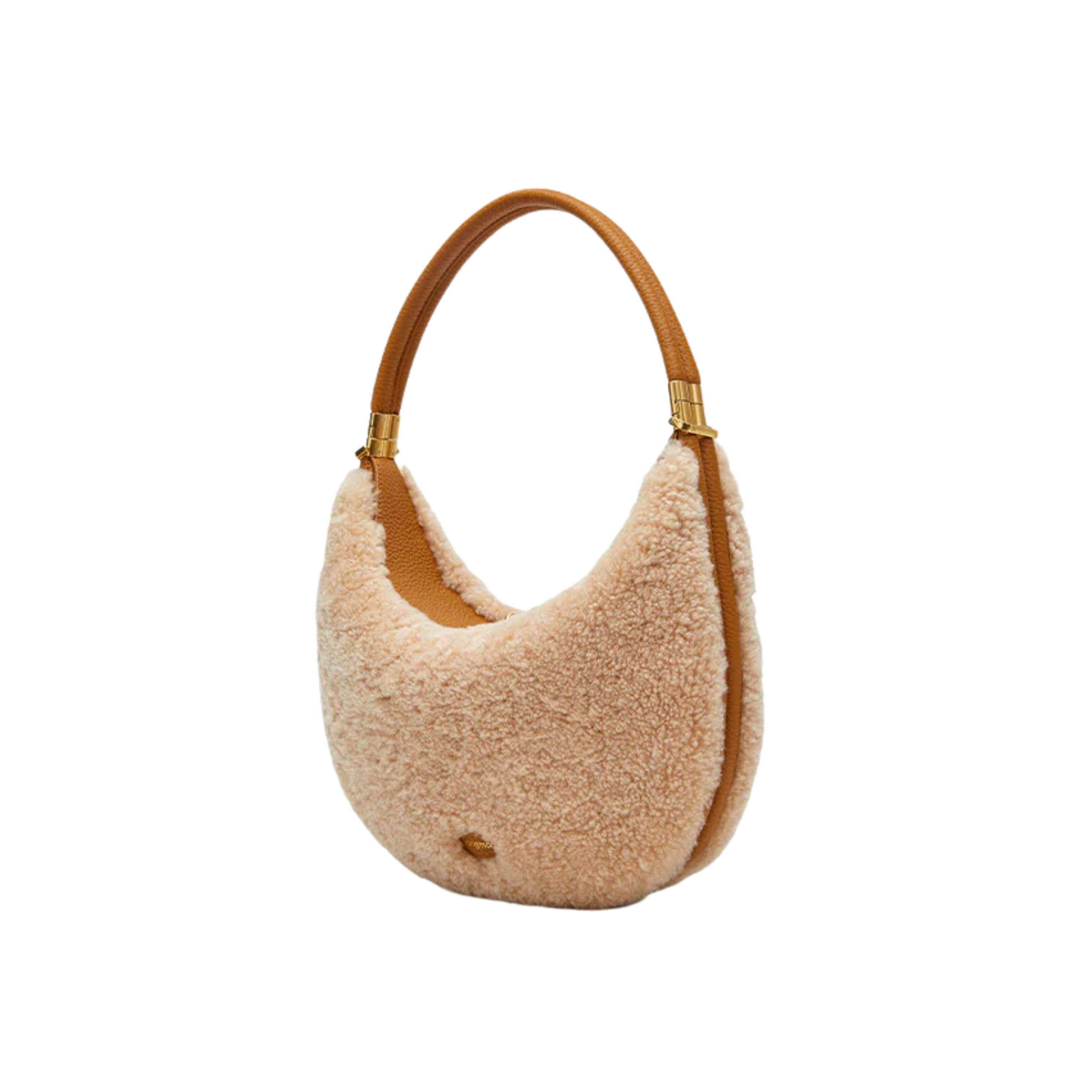 Eco Sheepskin Moon Bag
