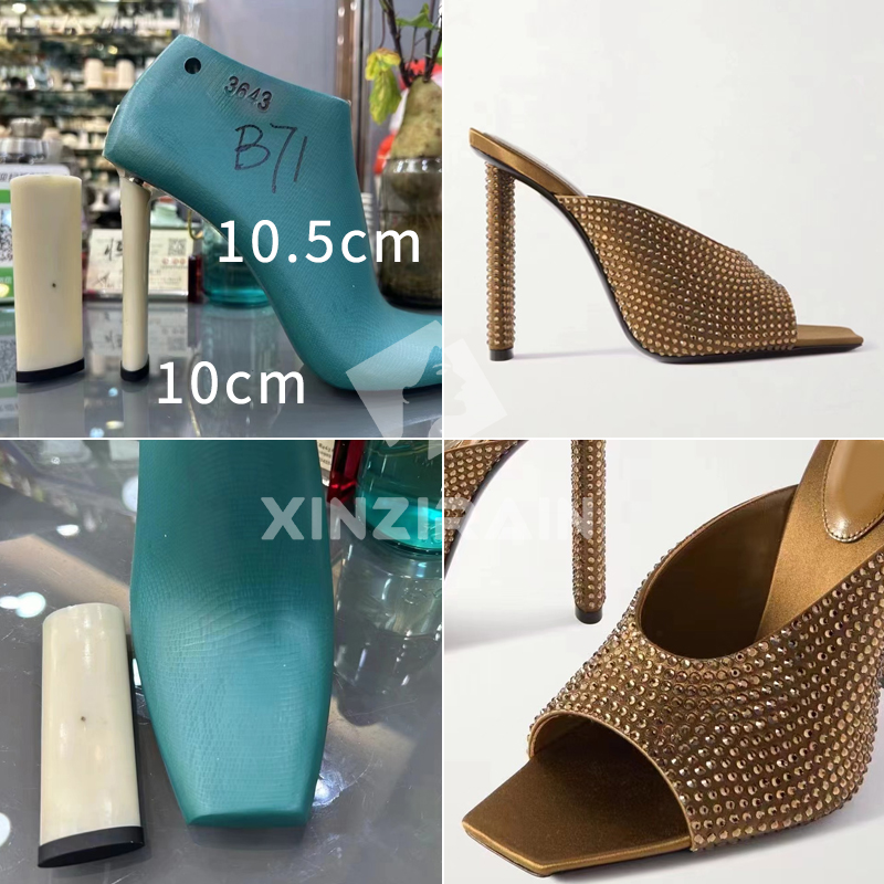 YSL-Inspired Square Toe Mules with 100mm Heel Height, Perfect for Customization