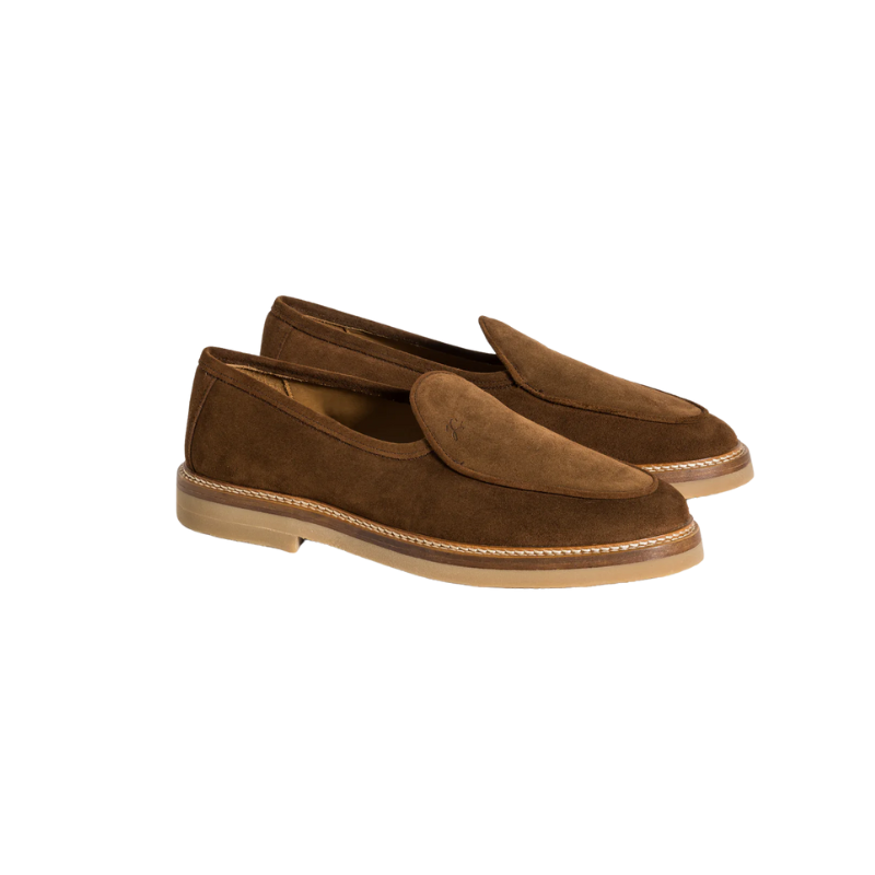 Custom Brown Suede Loafers Manufacturer | OEM Slip-on Shoes Factory