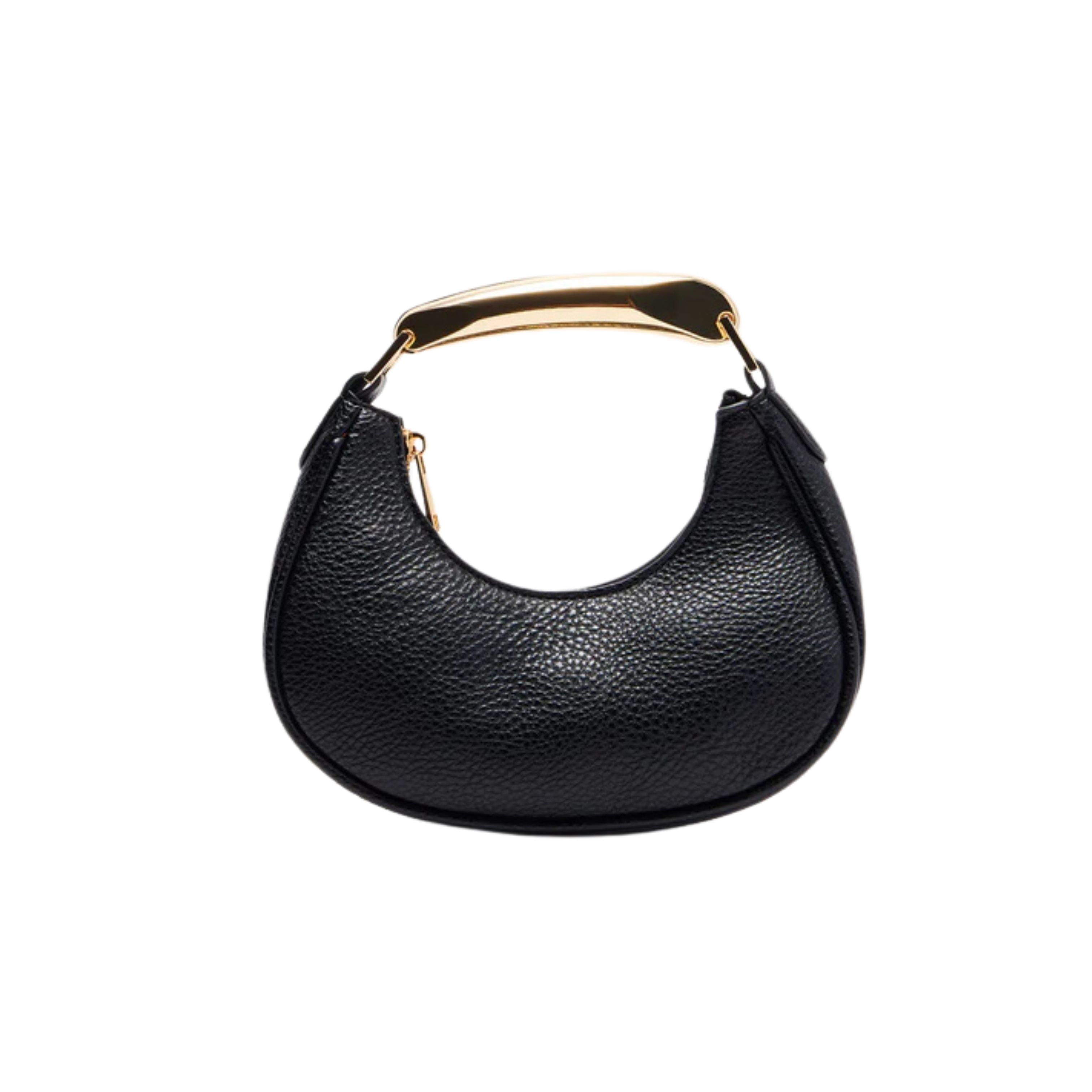 Custom Black Leather Moon Bag