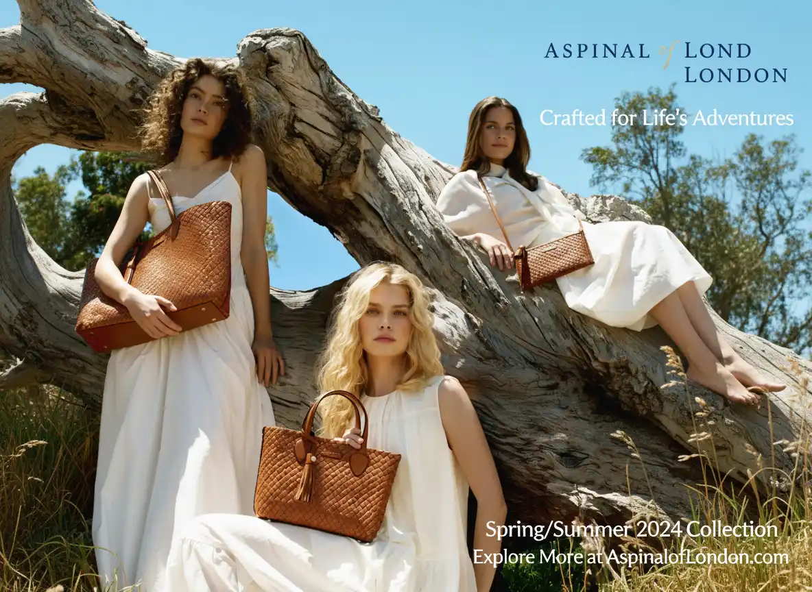 Aspinal of London woven leather handbags collection luxury bag manufacturing case
