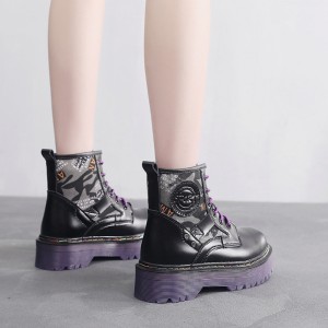 Dr Martens platform boots Jadaon 1460 purple sole in the lace up (5)