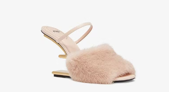 Fendi First Pink Mink högklackade sandaler