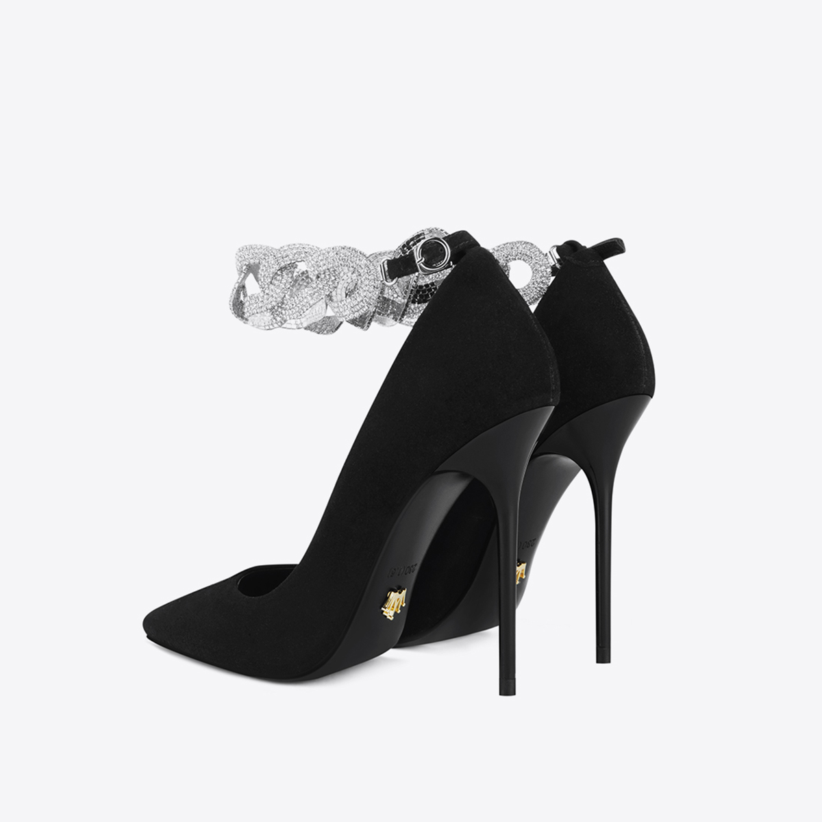 Fashion great value genuine leather shiny drill button womens shoes pumps heels for party