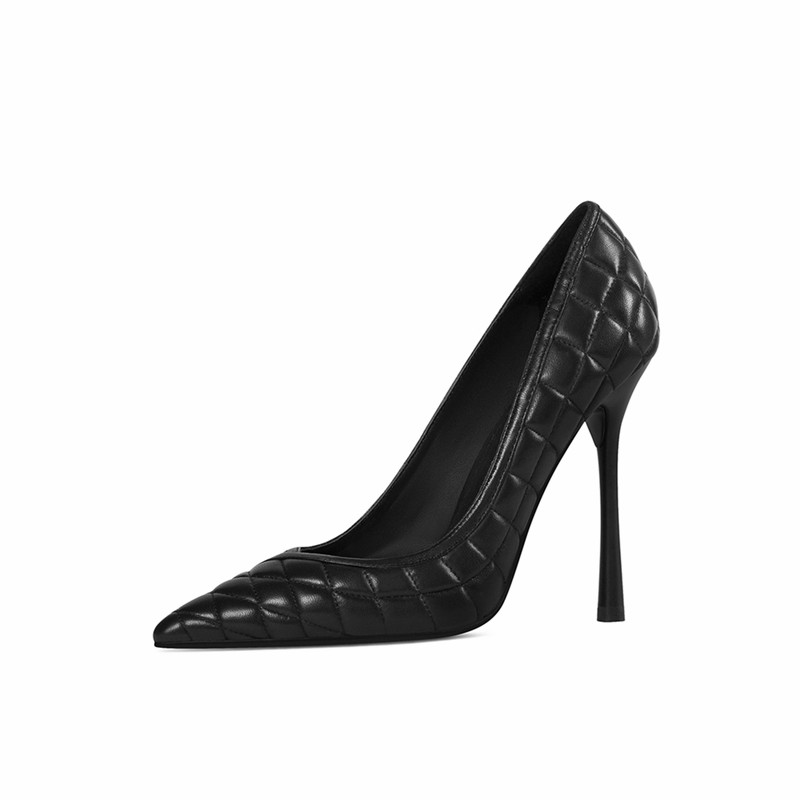 Argyle Plaid Elegant Womens Heels Pump