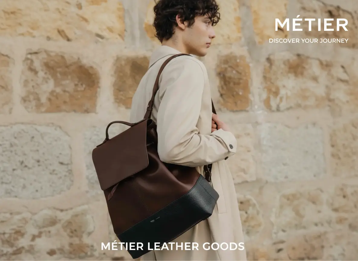 Métier leather backpack custom bag manufacturing by XINZIRAIN premium leather goods case