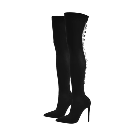 Christchurch Avant-Garde Thigh-High Stiletto Platform Clogs