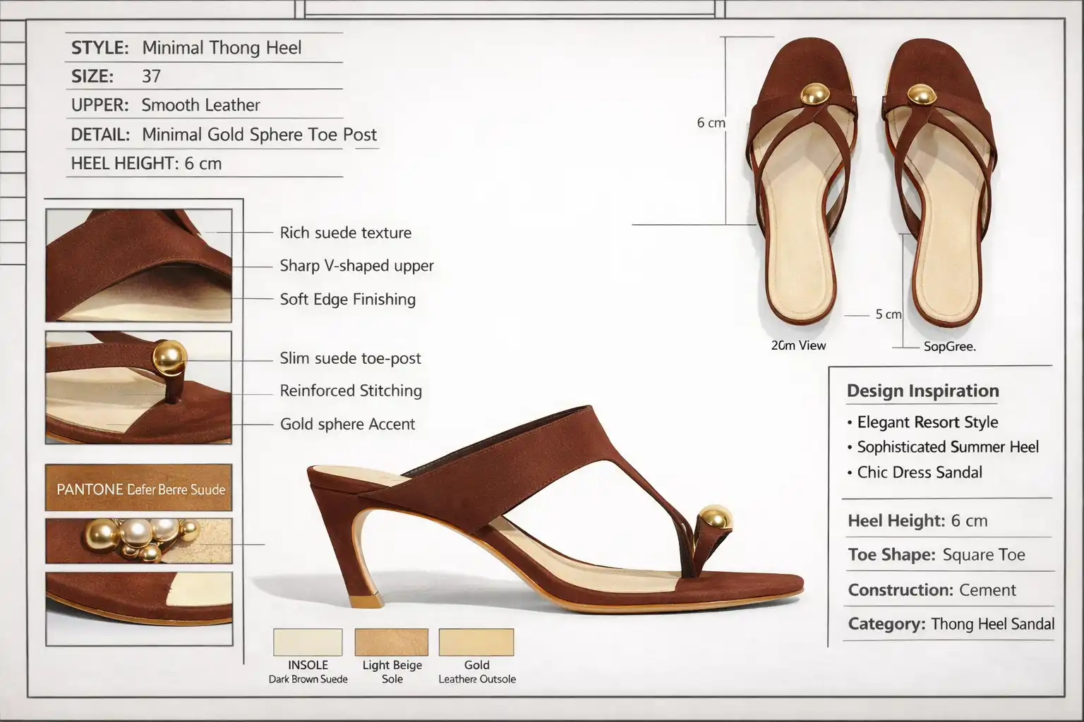 custom Thong Heel Sandals factory in china
