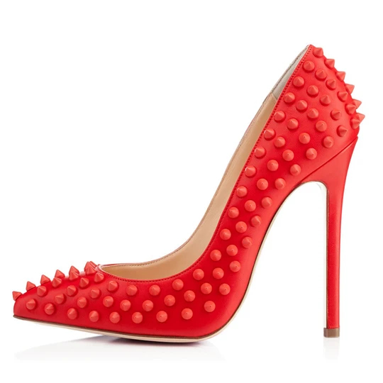 Studded Patent Leather Pumps