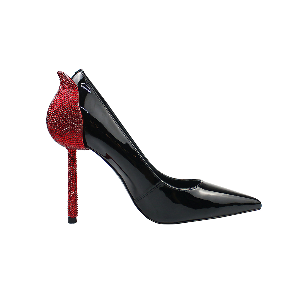 Custom heel pumps flower calyx heel