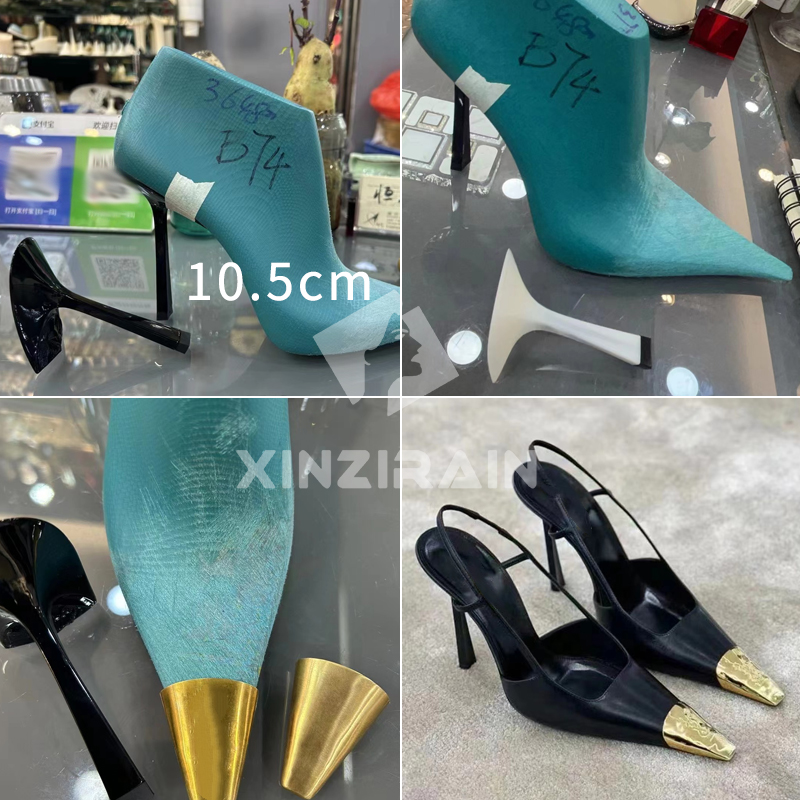 XINZIRAIN Custom Roger Vivier Inspired Large Round Toe Boots 85mm Heel Mold