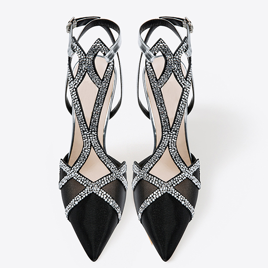 custom made pointed high heel crystal sandals (6)