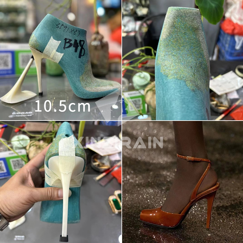 YSL-Inspired Runway Platform Heel Mold for Square-toe Peep-toe Shoes